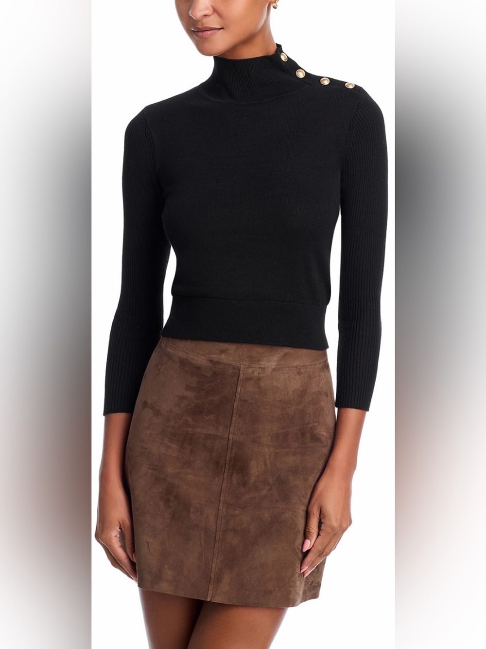 L'AGENCE Kamdyn Mock Turtleneck Top